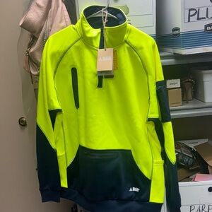 NWT F2 Rain Defend 1/4 Zip Jumper Neon Yellow